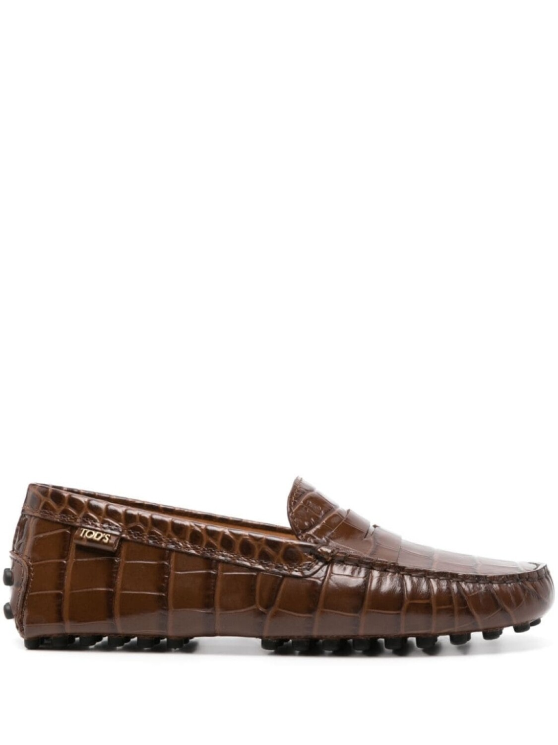 Tod's кожаные мокасины Gommino, коричневый