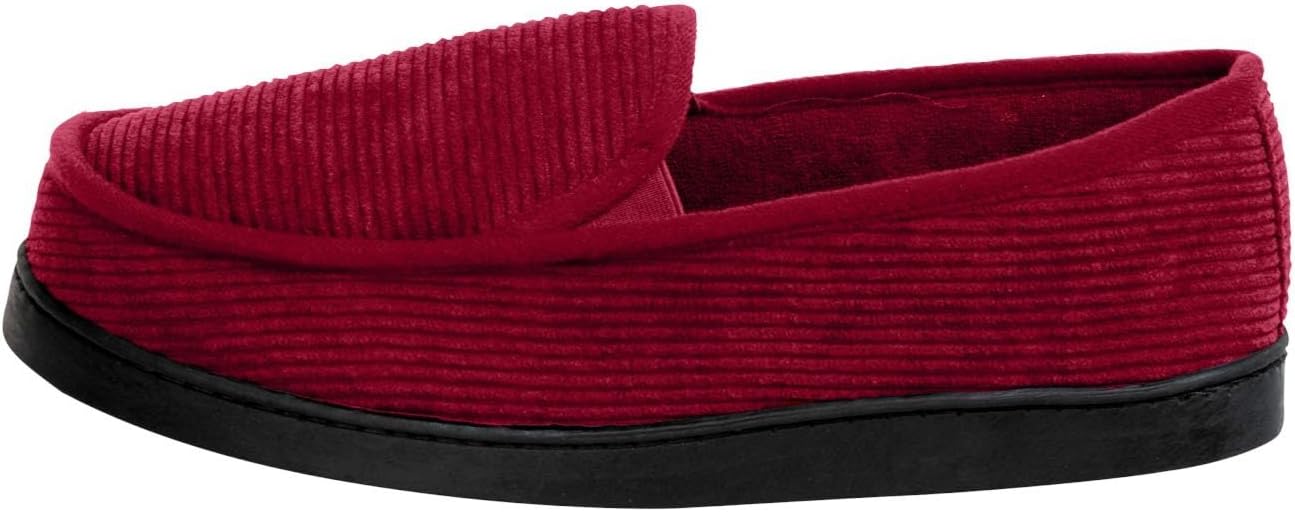 

Мужские шлепанцы KingSize из хлопкового вельвета с широкой посадкой, бордовый