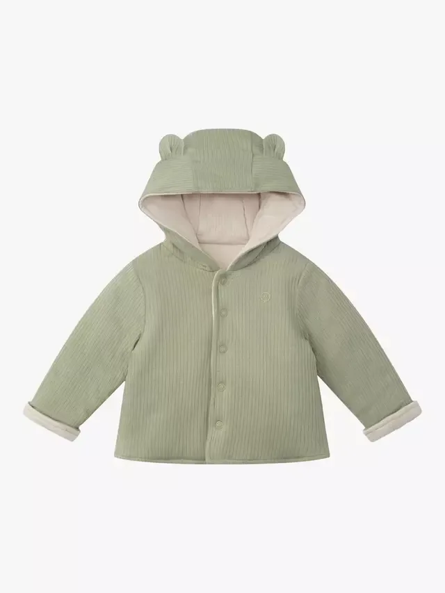 Двусторонняя ребристая куртка Baby, цвет шалфей MORI