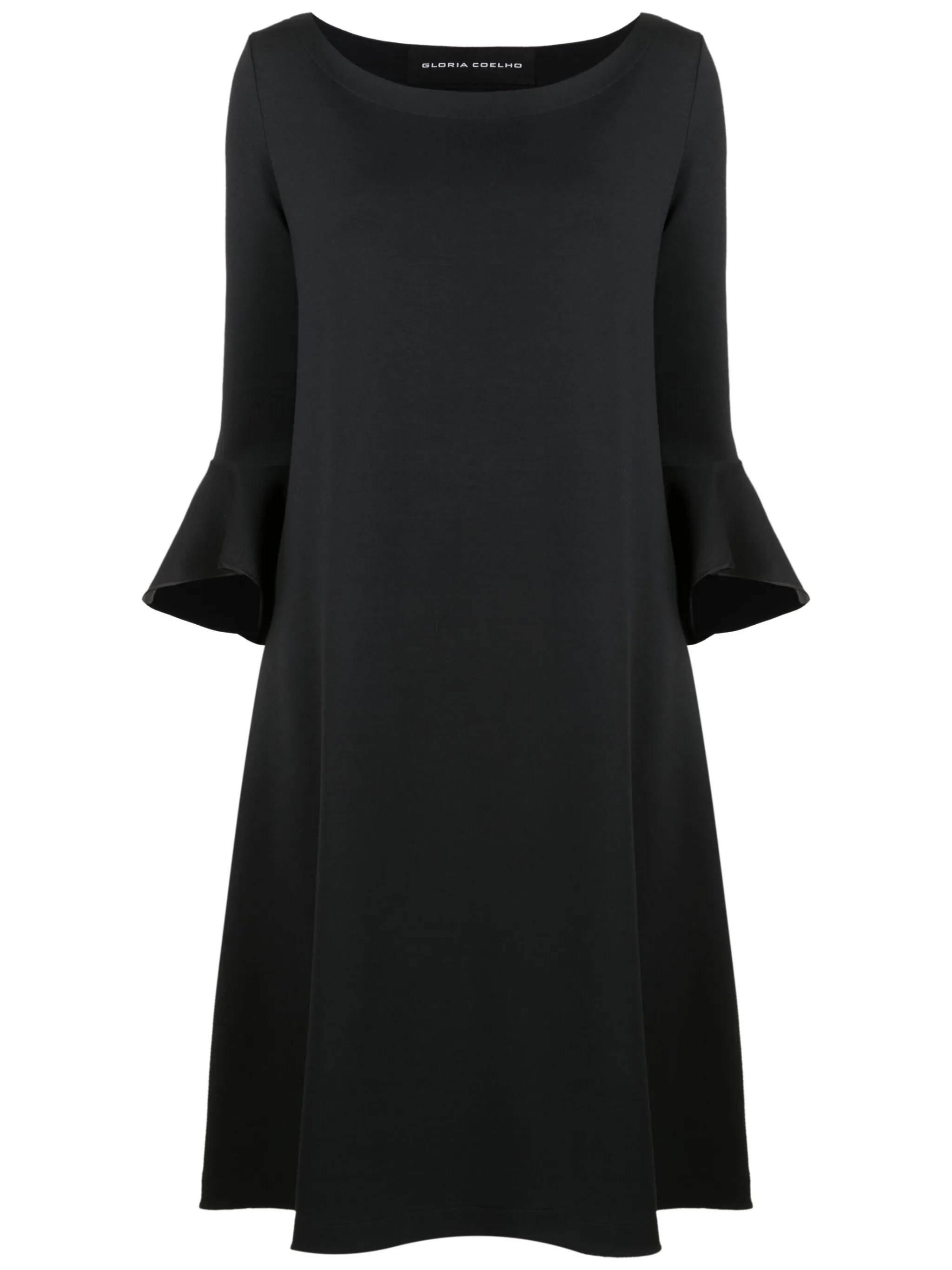 

Расклешенное платье с укороченными рукавами Gloria Coelho, синий