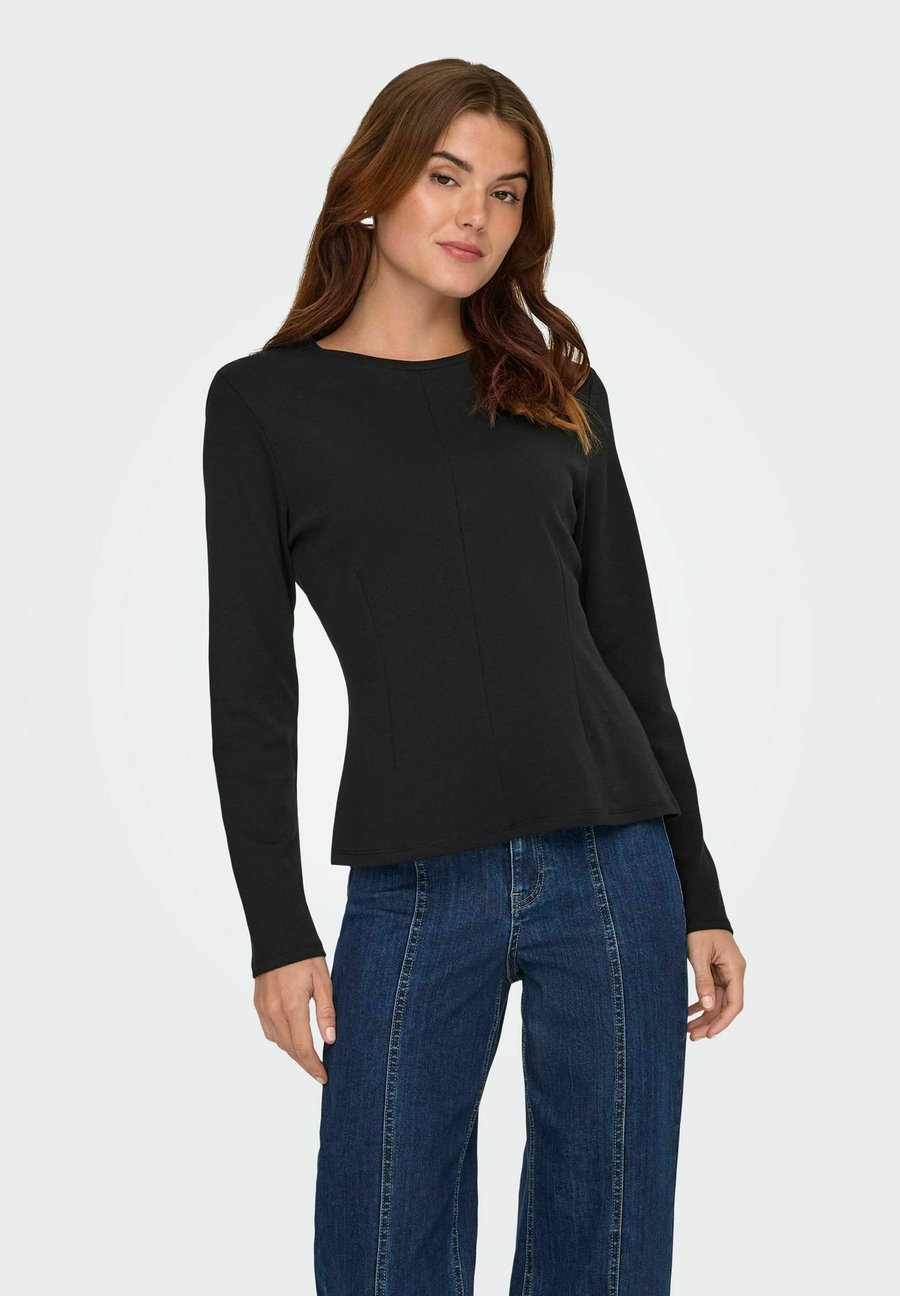 

Топ JDY Long sleeved top, Black/Brown