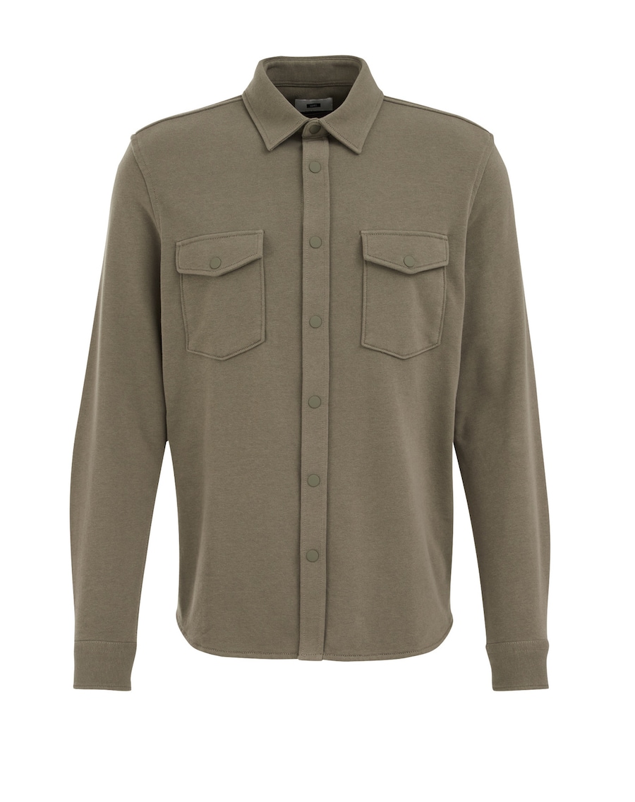 

Рубашка на пуговицах классического кроя WE Fashion, оливковый