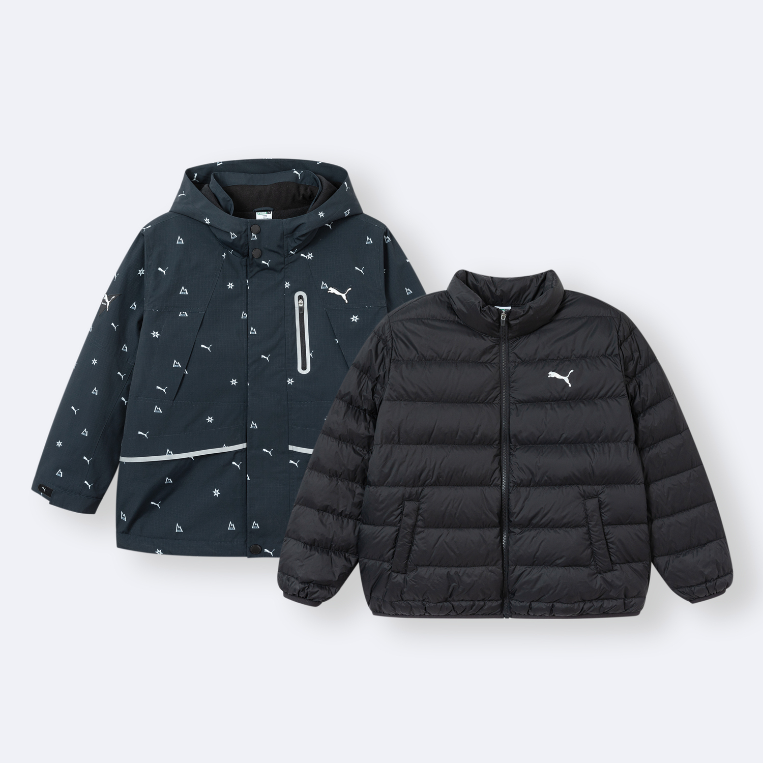 Пуховик Black Floral Tone детский PUMA, черный мультиколор — фото 4