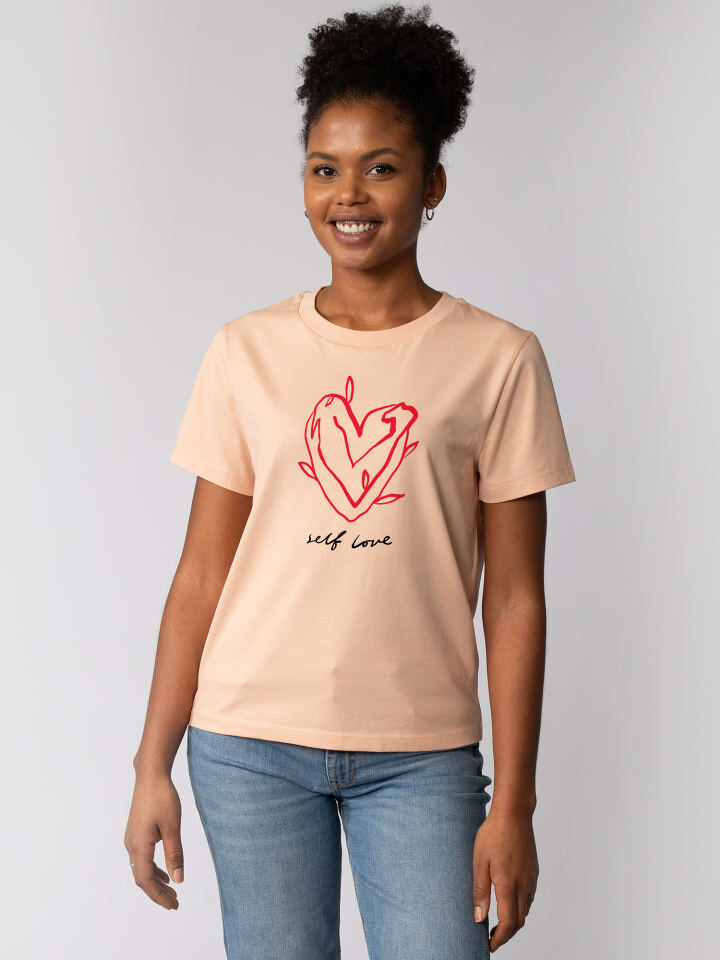 

Футболка wat Apparel T-Shirt Self love, цвет Fraiche Peche