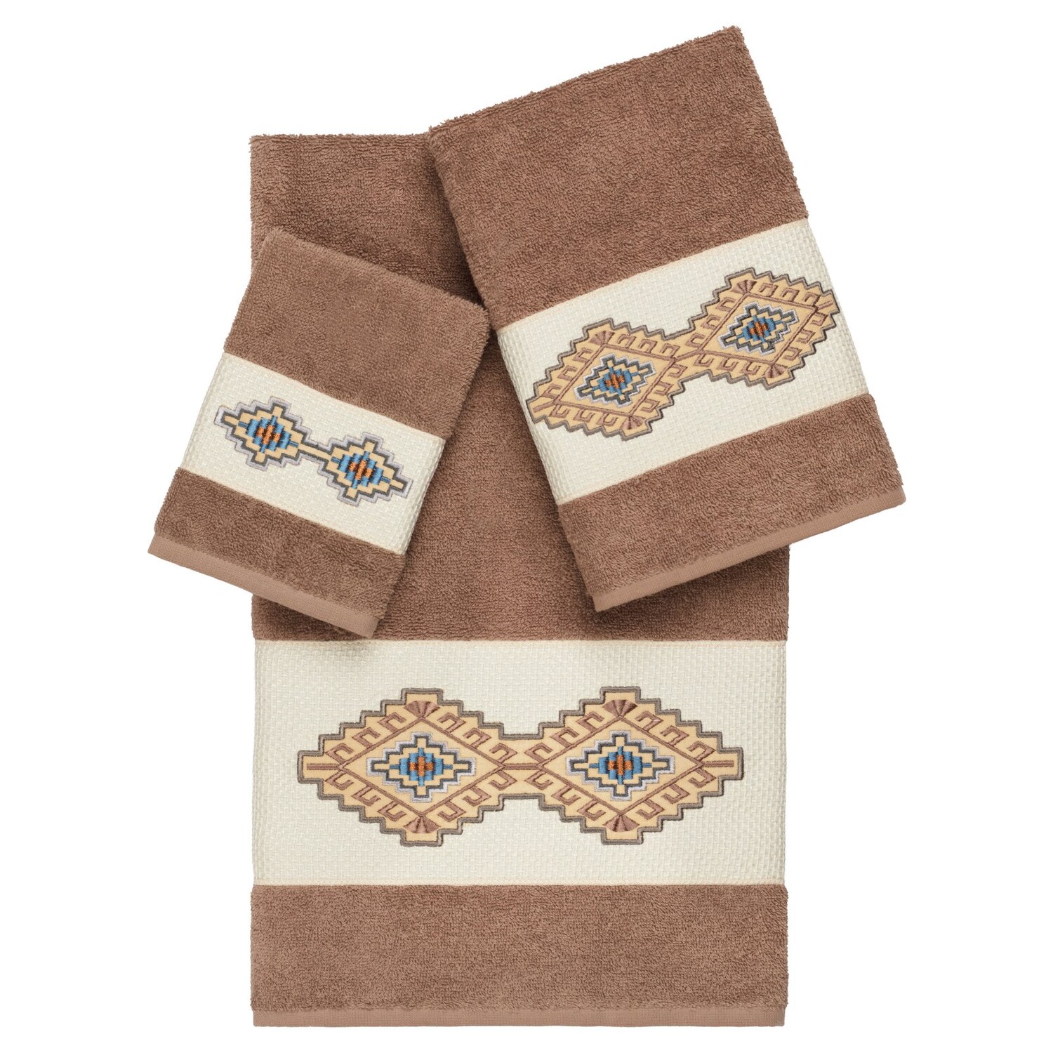 

Набор хлопковых полотенец Linum Home Textiles Gianna, кофейный