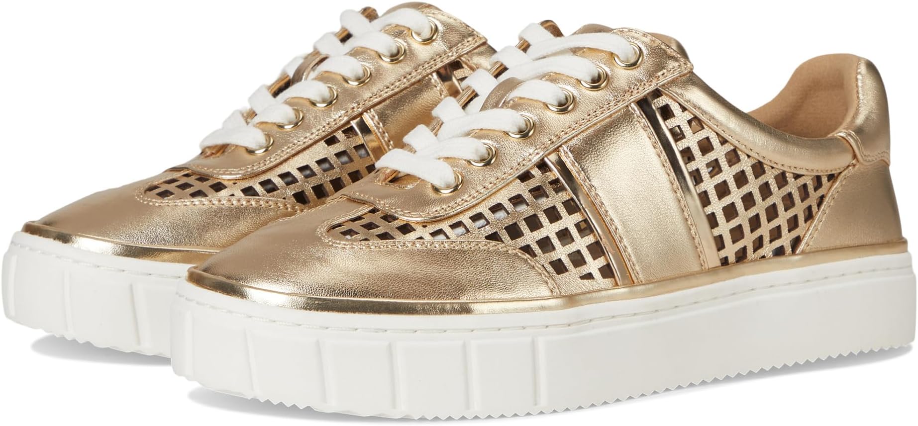 Кроссовки Vince Camuto Raiden Cut-out Platform Sneakers, цвет Egyptian Gold