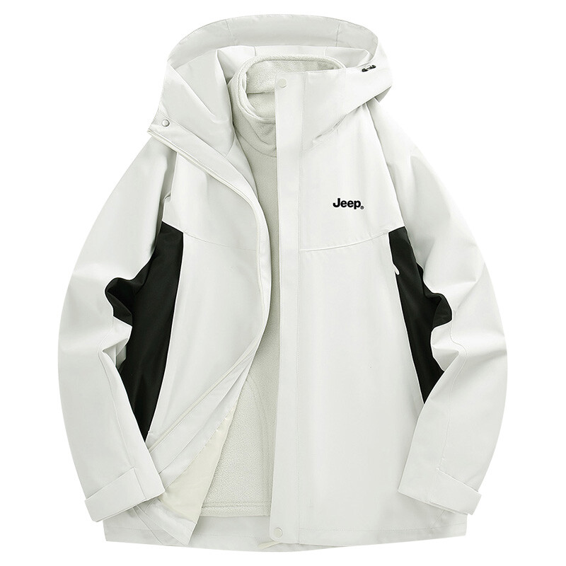 

Ветровка мужская Jeep, цвет Ivory White/Black
