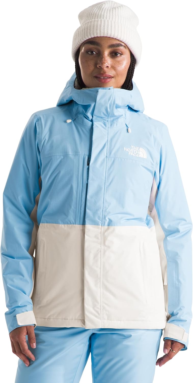 

Женская куртка The North Face спортивная утепленная, голубой/белый