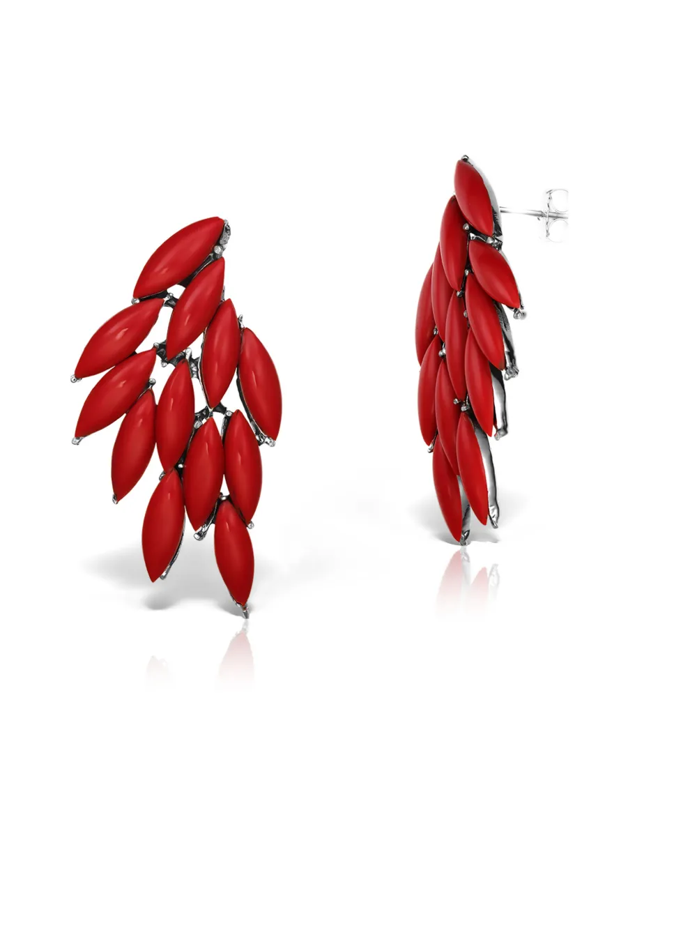 

Серьги Azael в форме крыла Obsidian, серебристый