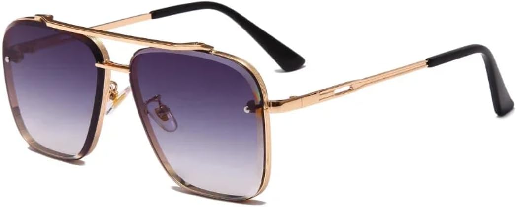 

Классические солнцезащитные очки для мужчин, стильные, винтажные, роскошный дизайн, металлические солнцезащитные очки для женщин, защита от УФ-излучения UV400 SZVVBKK, 02