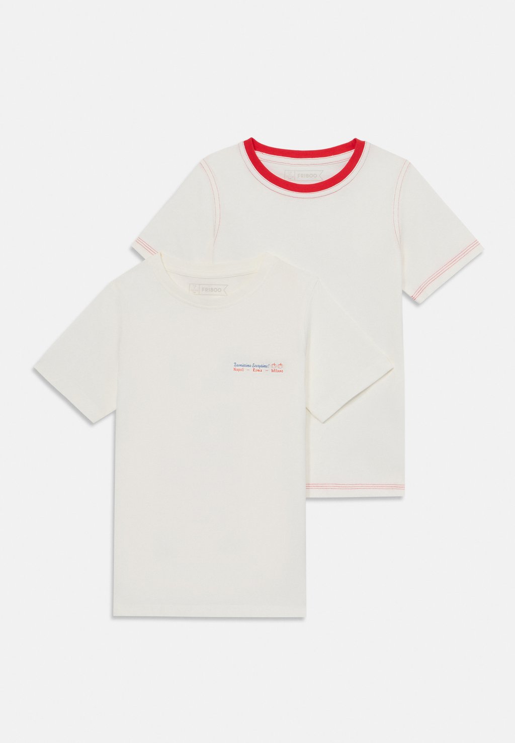 

Футболка с принтом 2 PACK UNISEX Friboo, слоновая кость