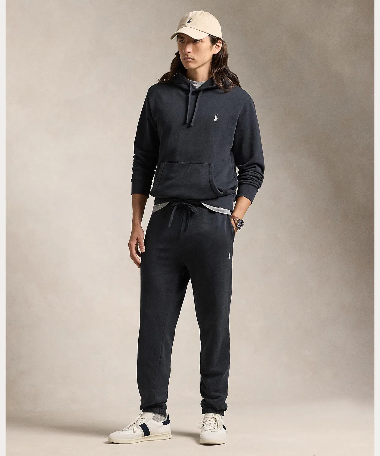 Худи на молнии Ralph Lauren из махровой ткани, чёрный — фото 3
