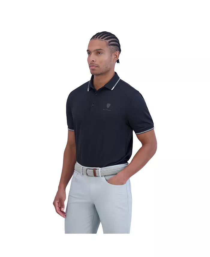 

Мужская поло спортивного кроя Checker Rib Tech Pique Ben Sherman, черный