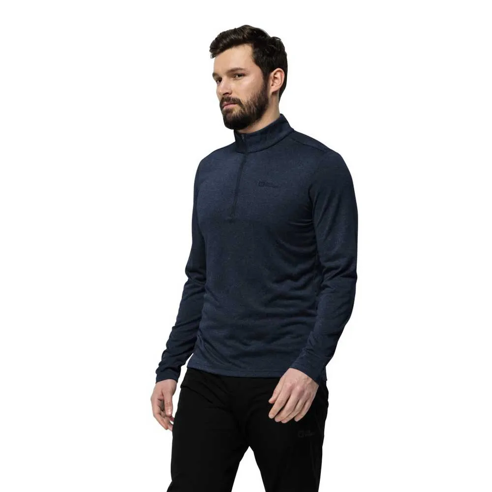 

Лонгслив Jack Wolfskin Sky Thermal Half Zip, синий
