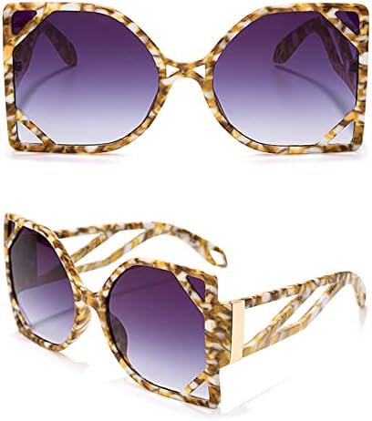 

Большие солнцезащитные очки для женщин в стиле стимпанк, винтажные солнцезащитные очки, ретро-панк солнцезащитные очки, градиентные очки, защита от ультрафиолета UV400 MTZJH, 3