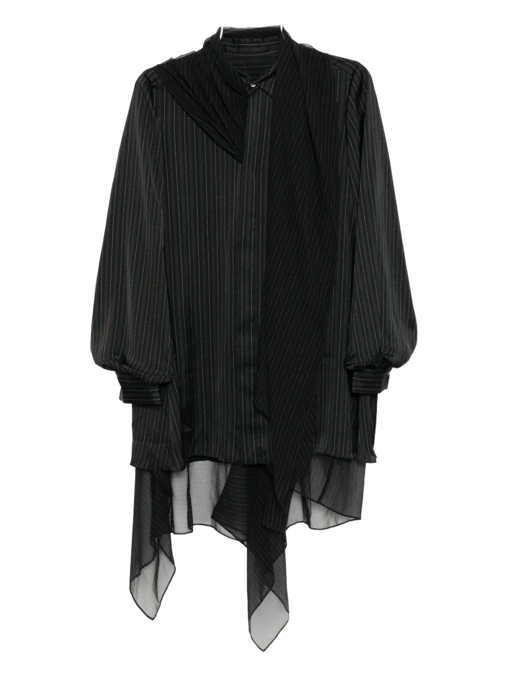 

Платье в полоску SACAI, черный