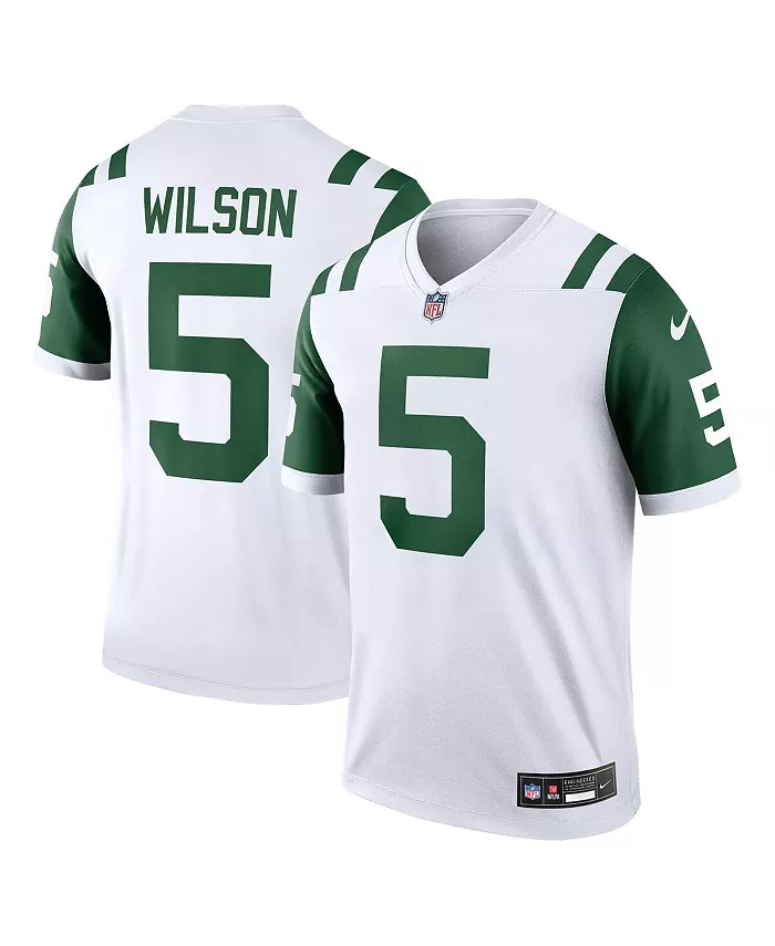 

Мужская классическая альтернативная легендарная футболка Garrett Wilson New York Jets Nike, белый