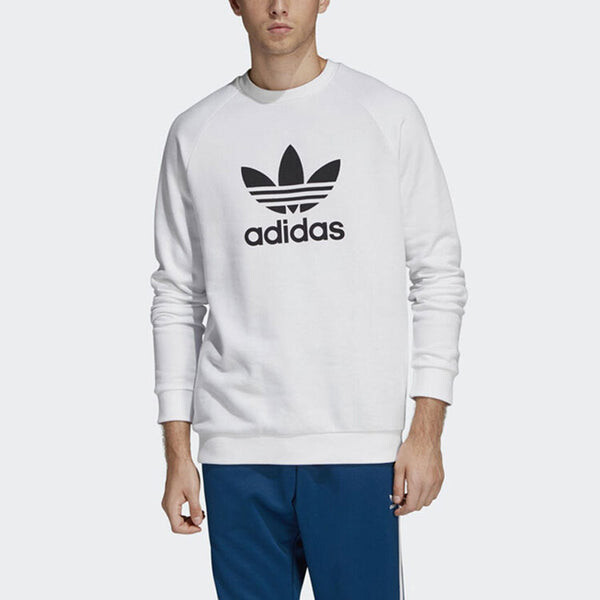 Толстовка с капюшоном Originals Trefoil Warm Up Crew Adidas, белый — фото 3