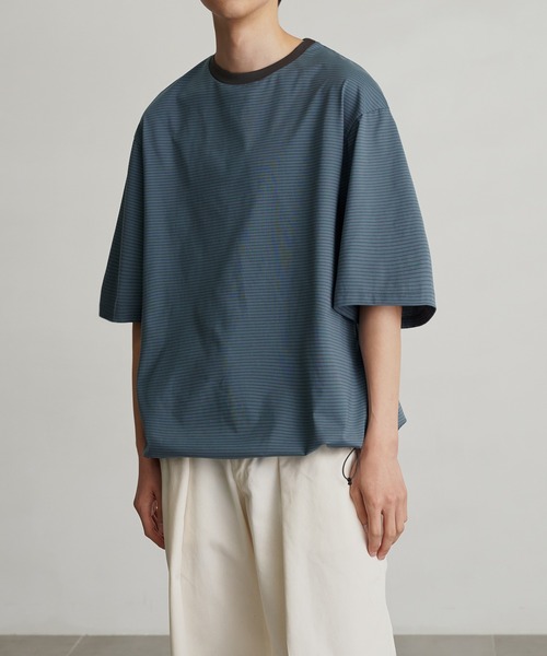 

Футболка из хлопкового вельвета PUBLIC TOKYO, синий