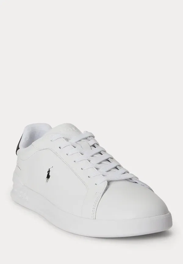 Кроссовки кожаные Heritage Court II Leather Sneaker Trainers Polo Ralph Lauren, белый/черный — фото 2