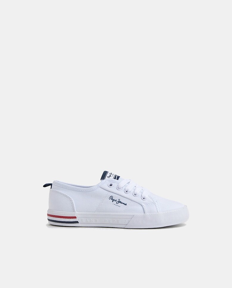 

Детские низкие кеды Brady Basic из парусины в форме шлема Pepe Jeans, белый