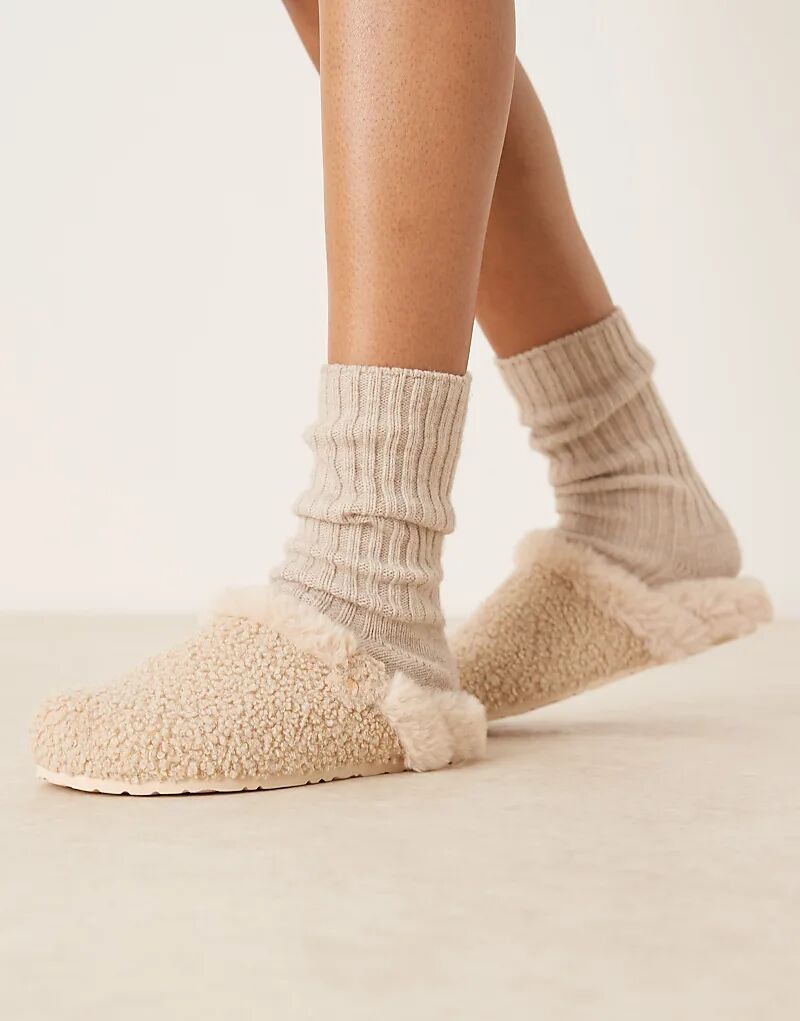 Туфли-сабо Zabby Clog Mule от ASOS DESIGN в цвете кремовый борд — фото 4