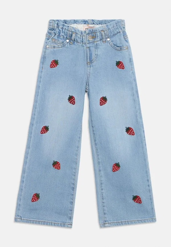 Джинсы свободного кроя kmgluna berry с бумажным пакетом Only Mini, Light Blue Denim — фото 3