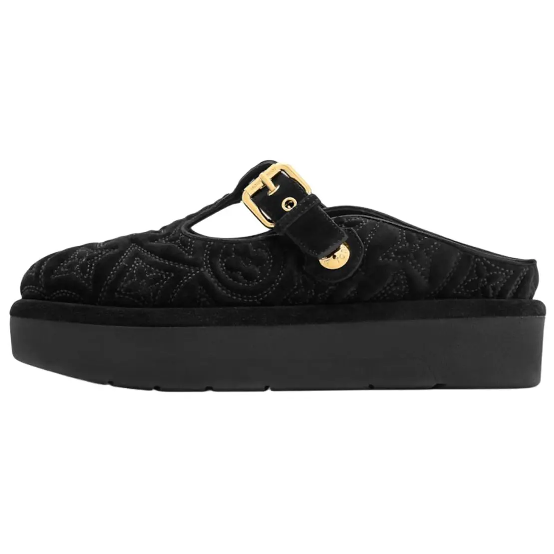 LOUIS VUITTON Резиновая подошва закрытые тапочки Women's Black