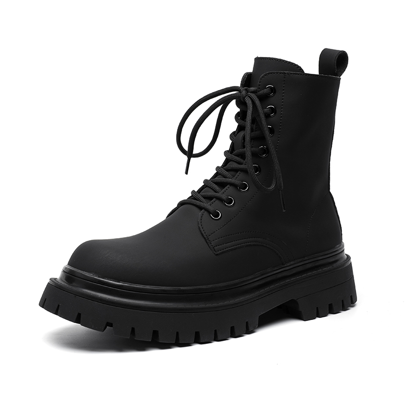 

V ZERO FIVE Ботинки байкерские короткие Martin Boot 5 см, мужские, черные