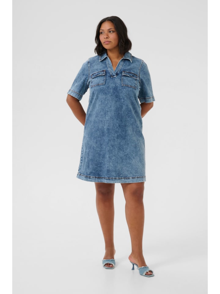 

Платье KCelona свободного кроя из выстиранного средне-синего денима KAFFE curve