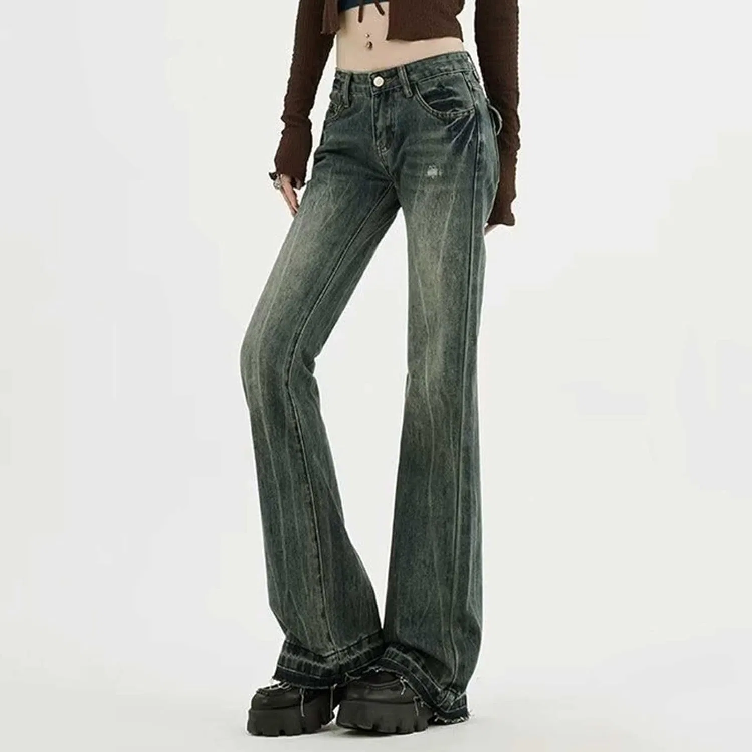 Джинсы свободные Womens Baggy Jeans, синий — фото 4
