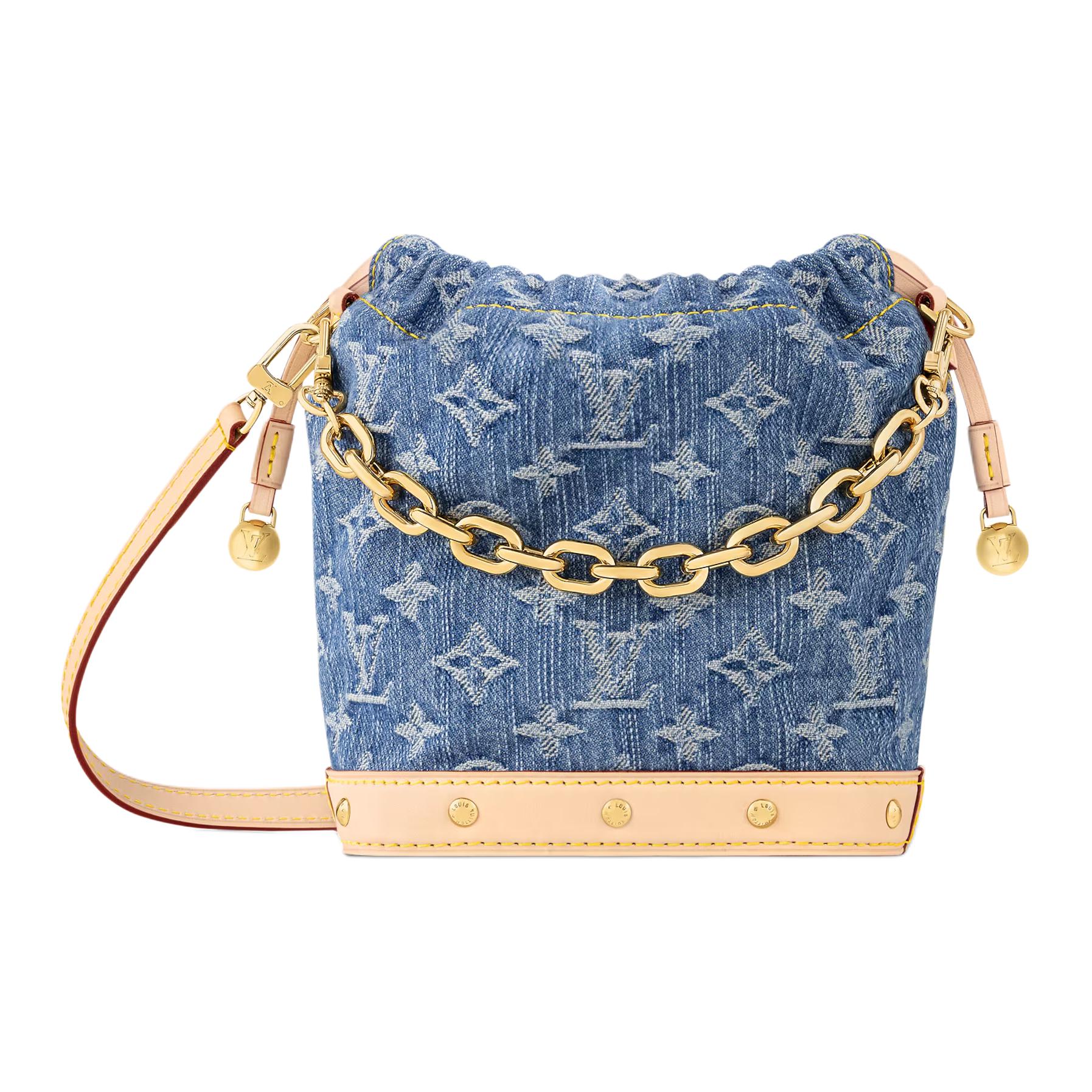 

LOUIS VUITTON Тканевая сумка-ведро через плечо