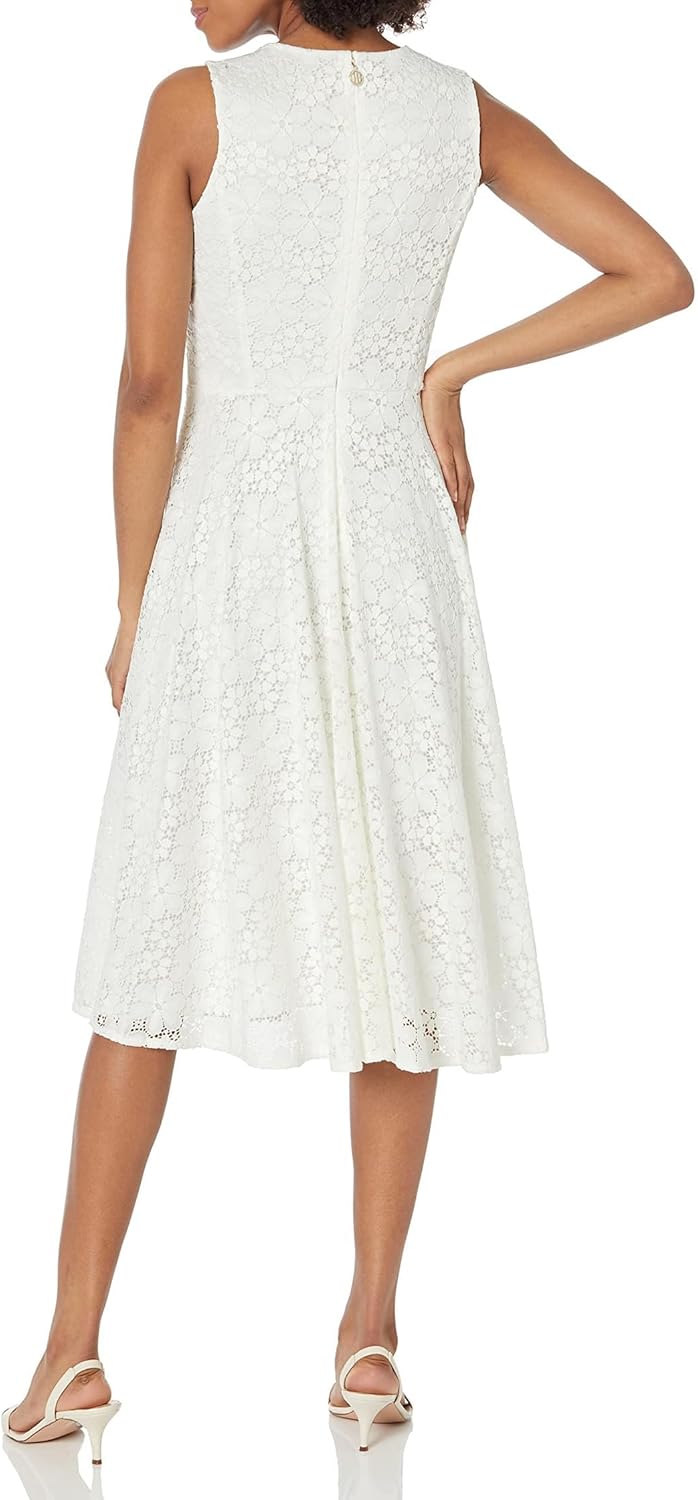 

Женское платье-клеш без рукавов Tommy Hilfiger с ретро-кружевом Daisy, Ivory
