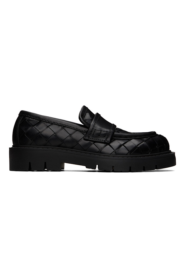 Лоферы из пикши Bottega Veneta, черный
