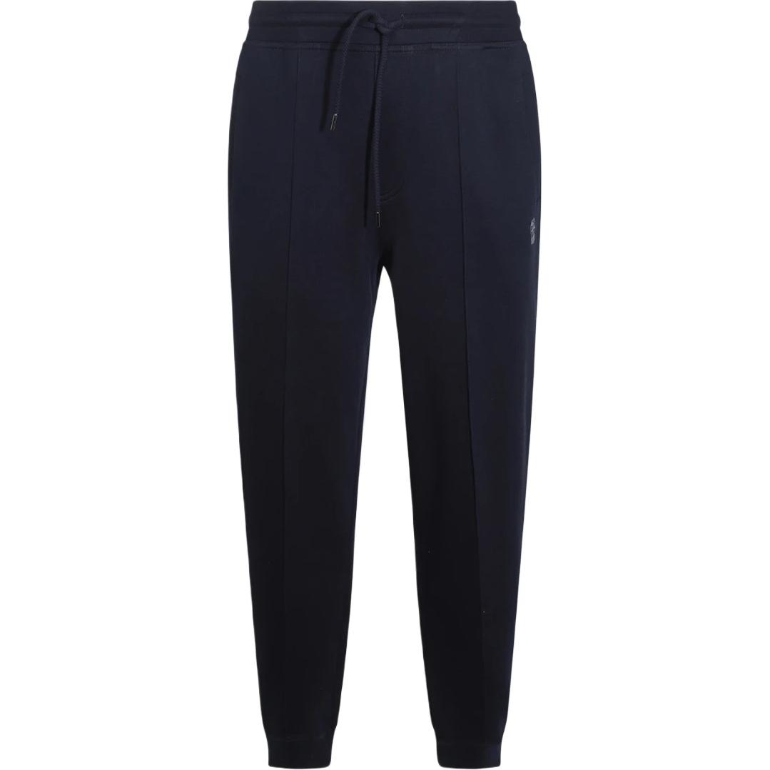 

Брюки спортивные с принтом логотипа и шнурком Brunello Cucinelli, синий