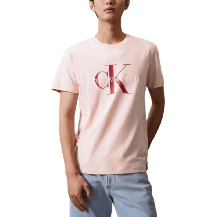 Футболка CALVIN KLEIN мужская розовая — фото 2
