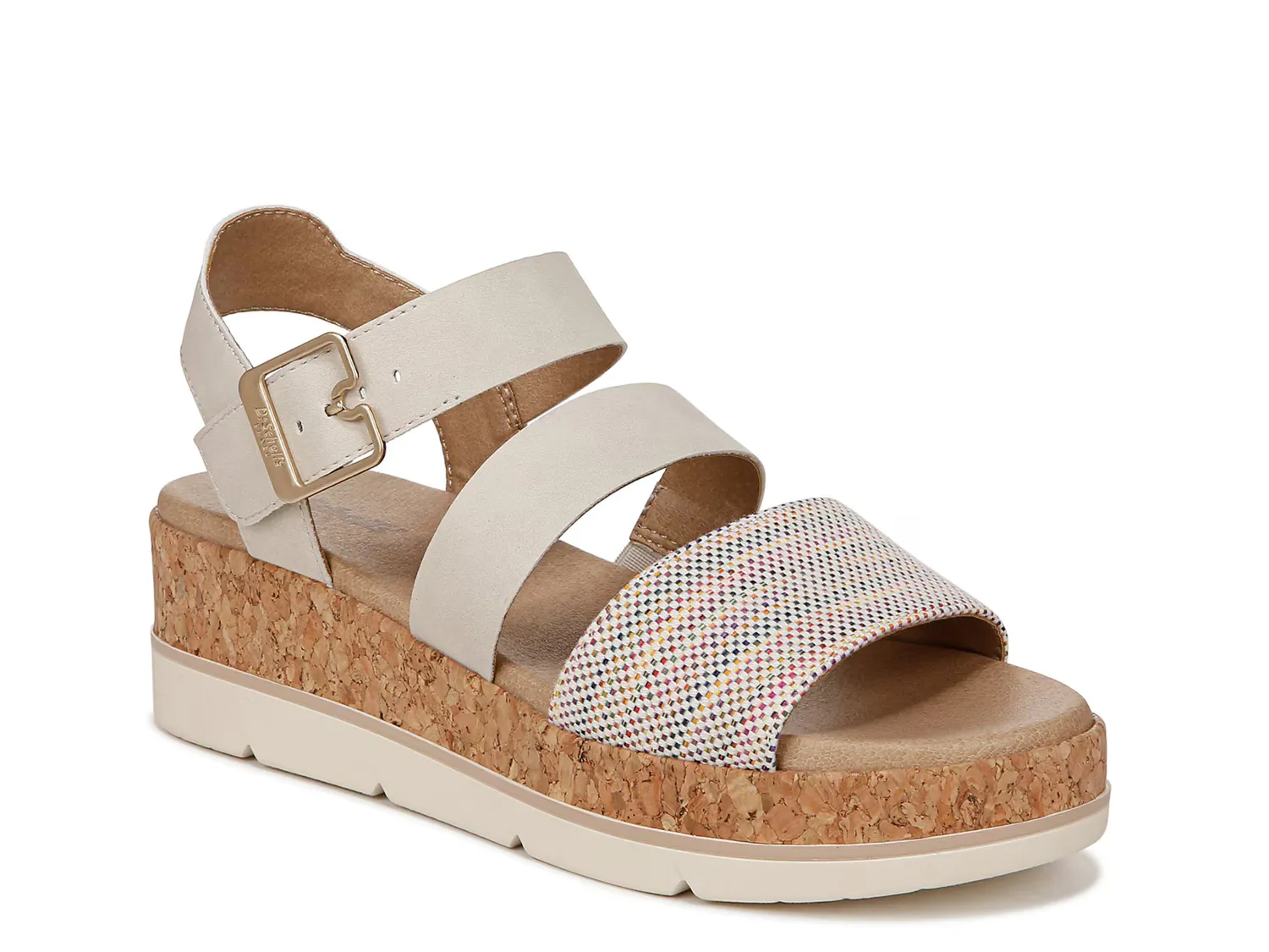 

Сандалии Once Twice Wedge Sandal Dr. Scholl'S, цвет taupe_multicolorfabric