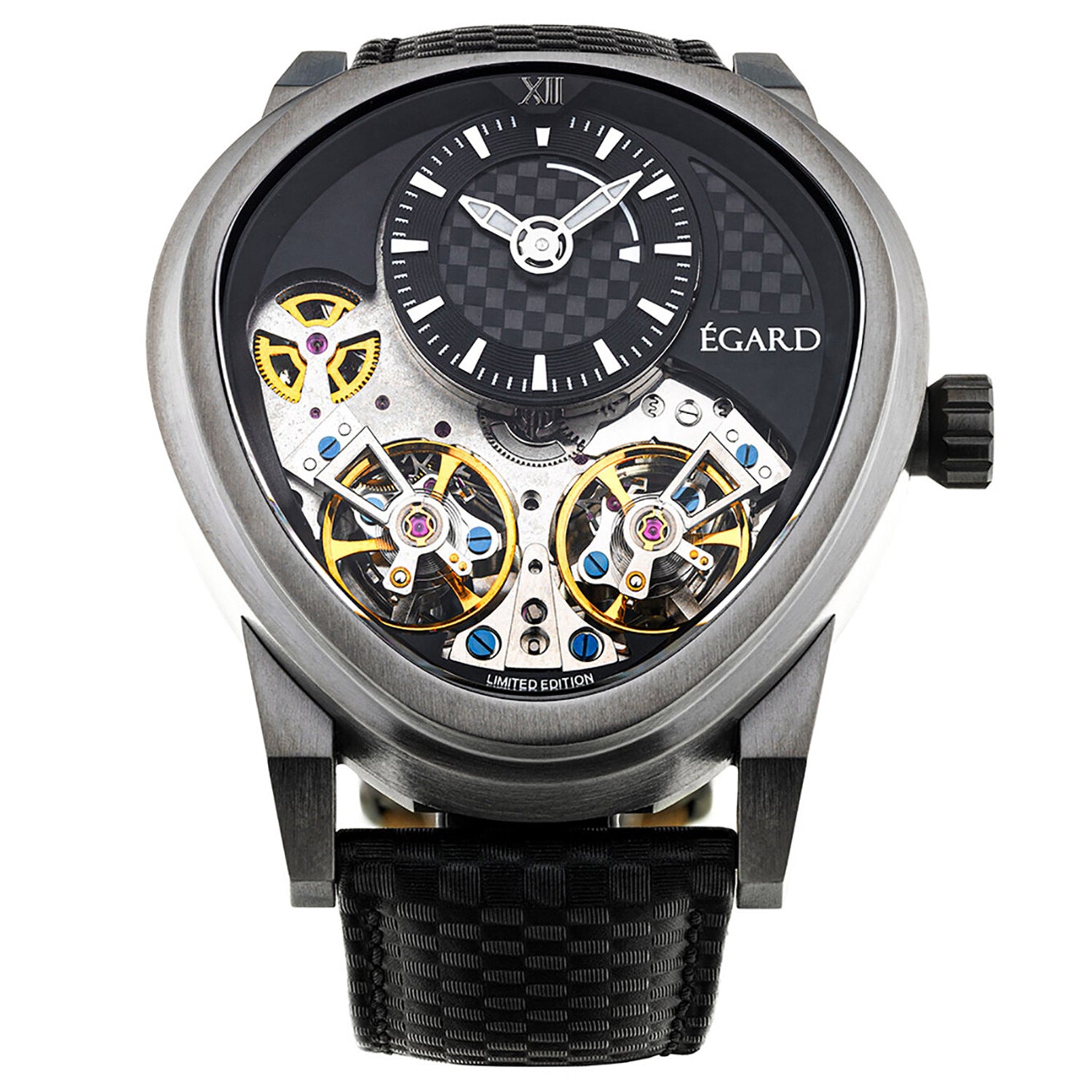 

Мужские автоматические часы Egard Quantus Carbon Beast с черным циферблатом