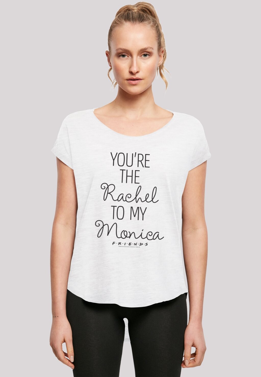 

Футболка с принтом FRIENDS YOURE THE RACHEL TO MY MONICA F4NT4STIC, белый