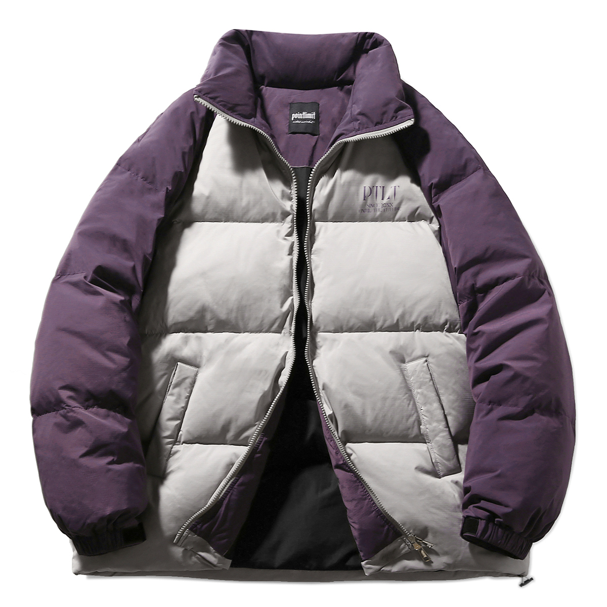 

POINTLIMIT Унисекс пуховик, Purple Sleeves with Gray Body