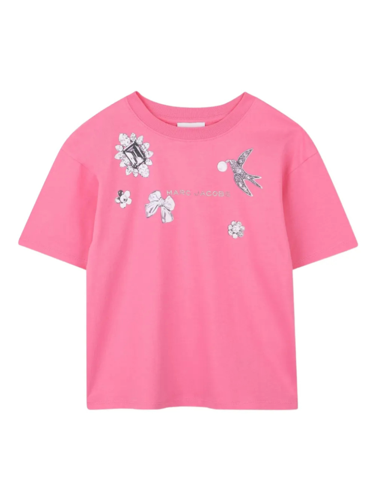 

Marc Jacobs Kids футболка с графичным принтом, розовый