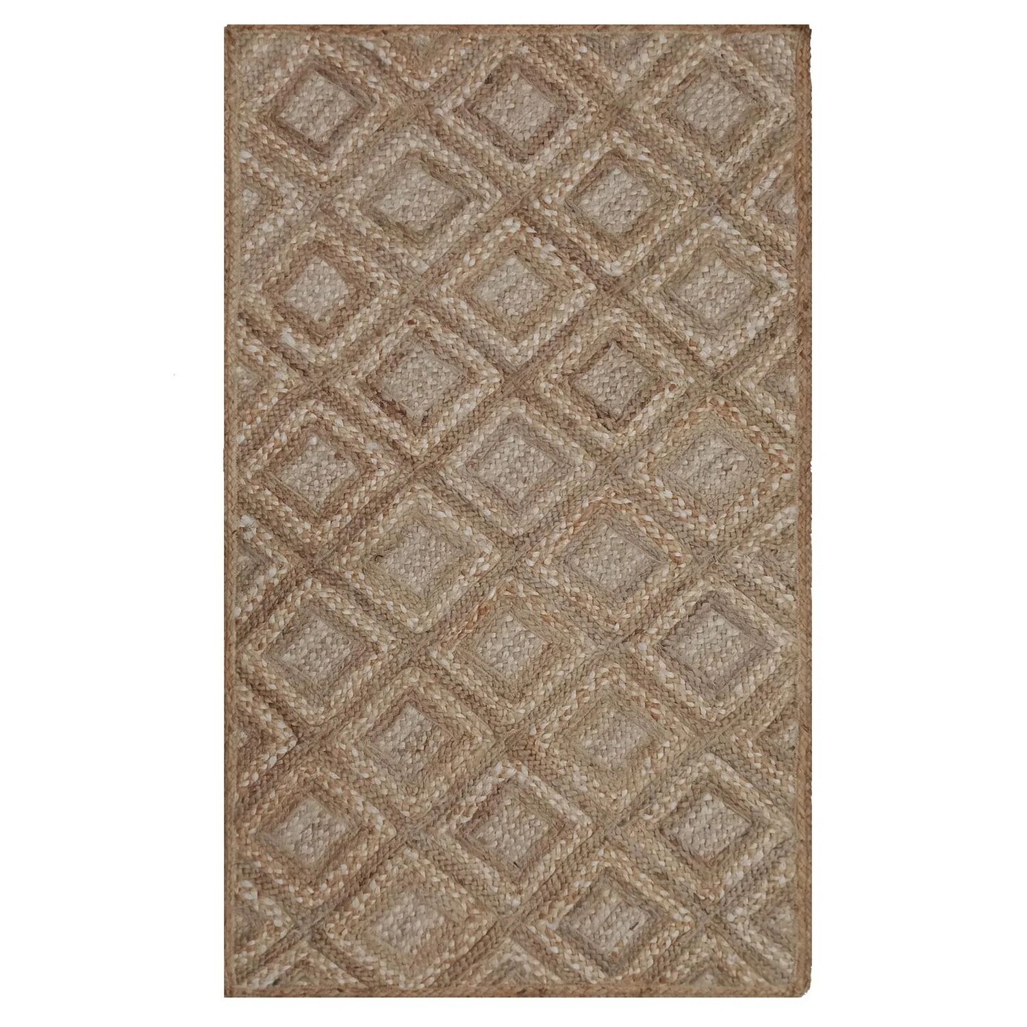 

Giz Home ET120 Болеро Джутовый вязаный ковер - Натуральный - 120x180 см