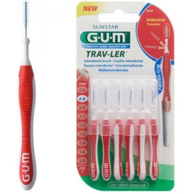 

Санстар ГУМ, Трав-Лер, Межзубные щетки 0,8 мм, Sunstar Gum