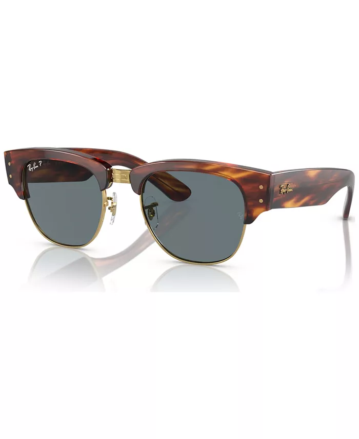

Унисекс поляризованные солнцезащитные очки, Mega Clubmaster Ray-Ban, коричневый