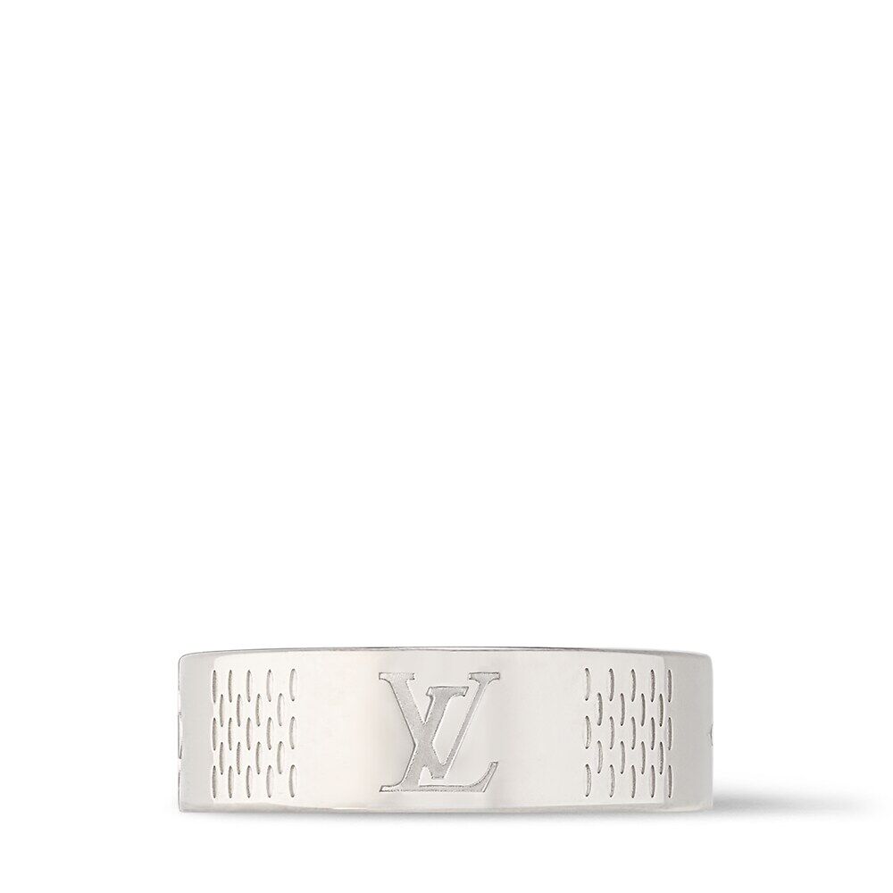 

Скобы Damier тонкие кольца Louis Vuitton, серебряный