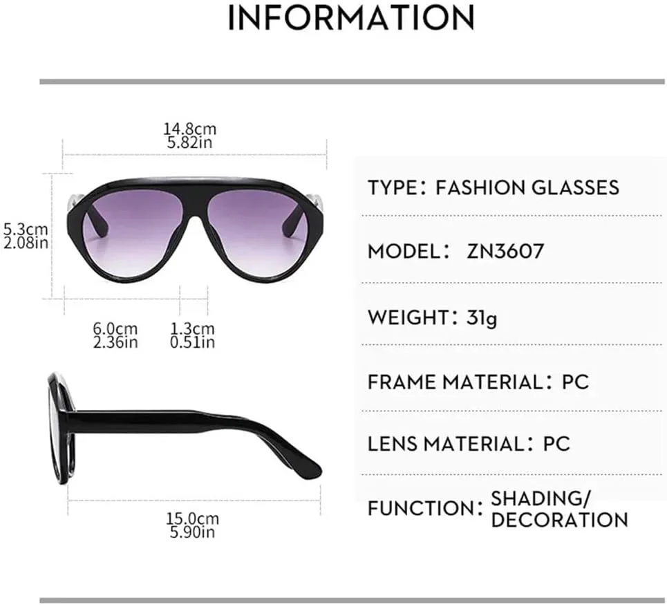 

Большие солнцезащитные очки для женщин, круглые, оранжевые, с защитой от УФ-излучения UV400, мужские солнцезащитные очки (черный чай, один размер) generic, Black Tea