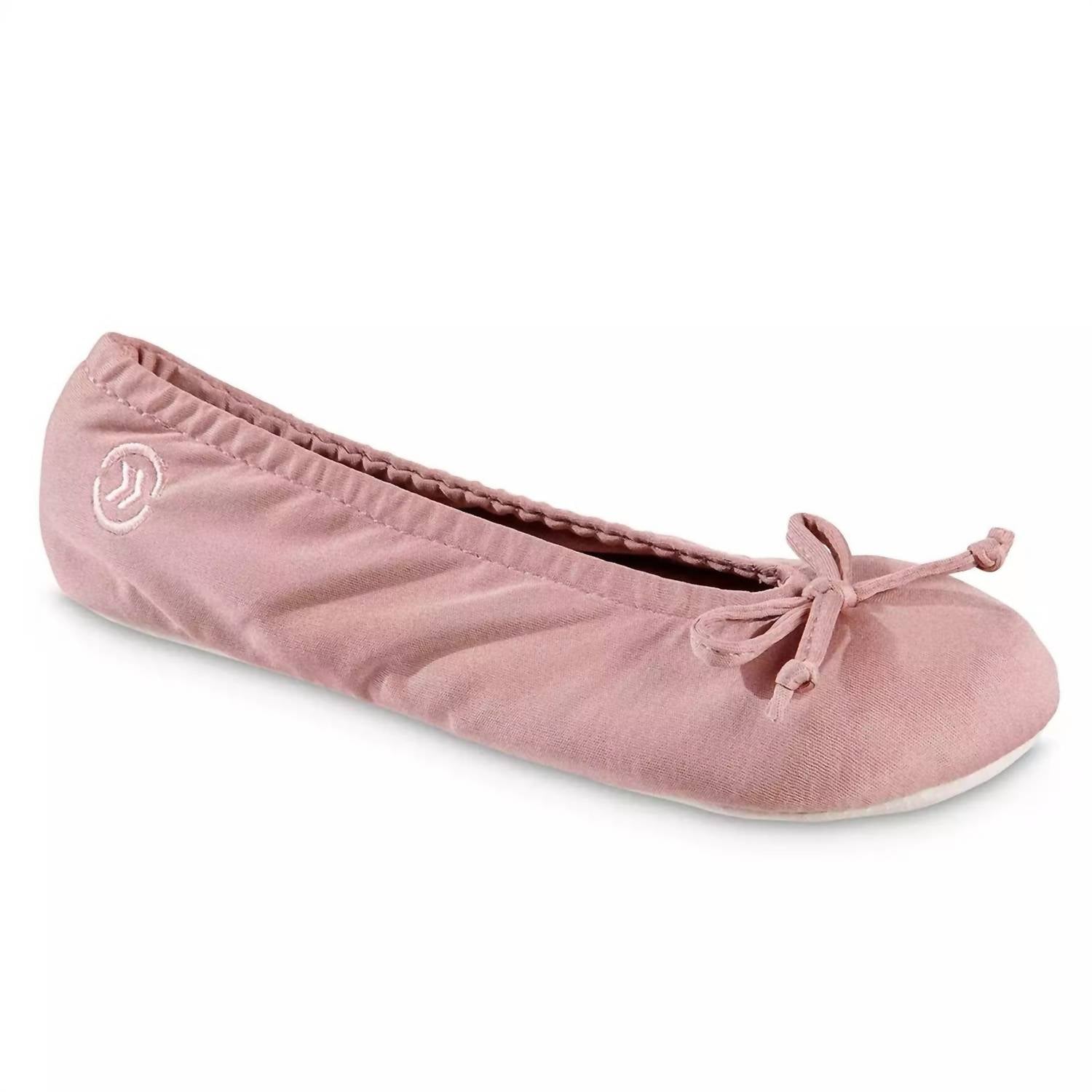 Женские эластичные экологичные балетки из сатина Comfort в цвете Woodberry Isotoner, Woodberry