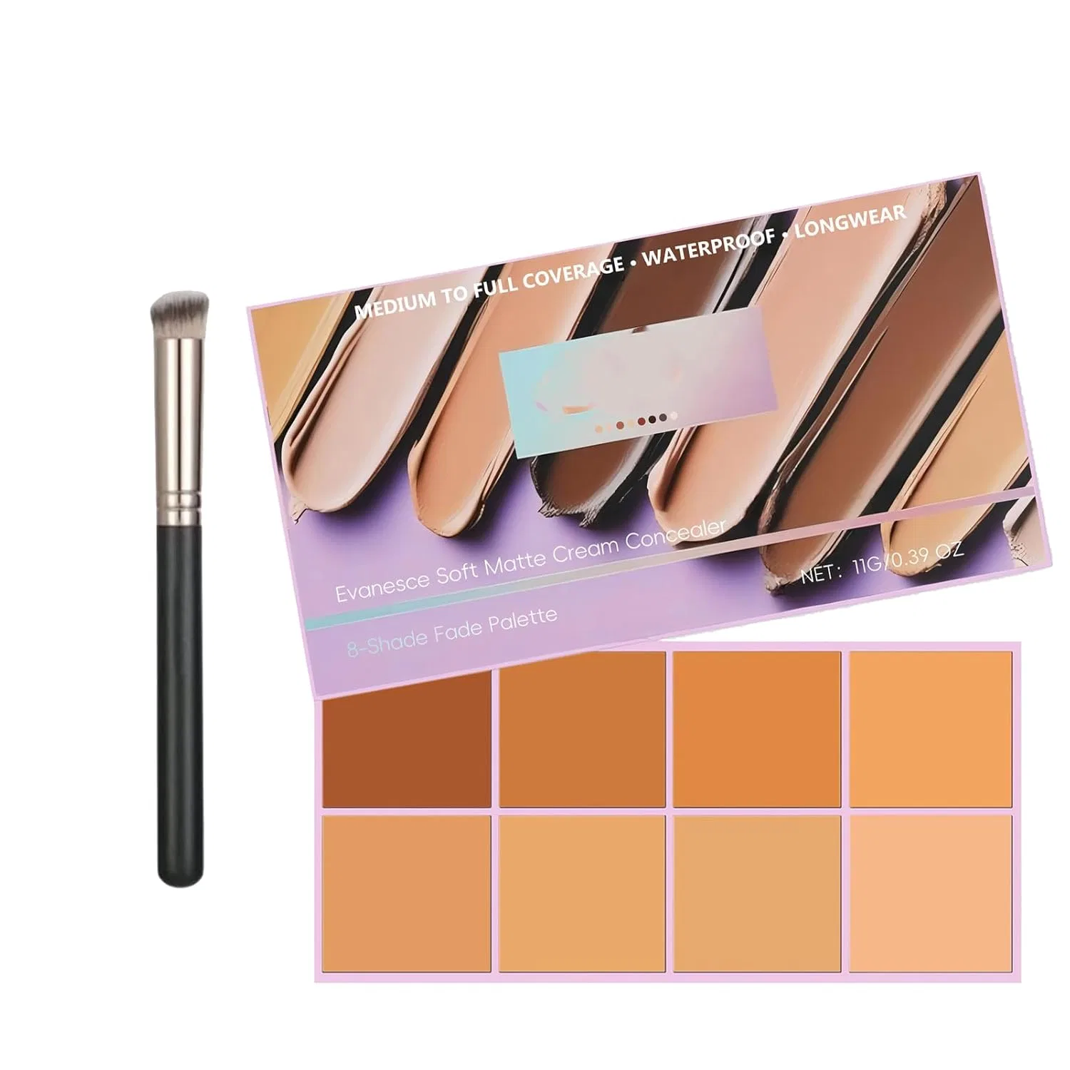 Палетка консилеров «Evanesce Soft Matte Cream Concealer» (средние оттенки) Crtzha, Medium Colour