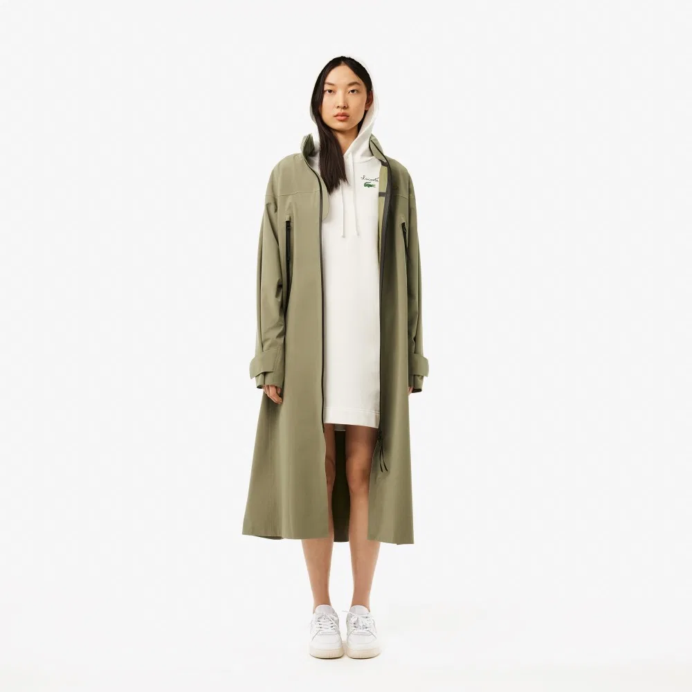 Платье-свитшот Lacoste с графическим принтом, молочный цвет — фото 4