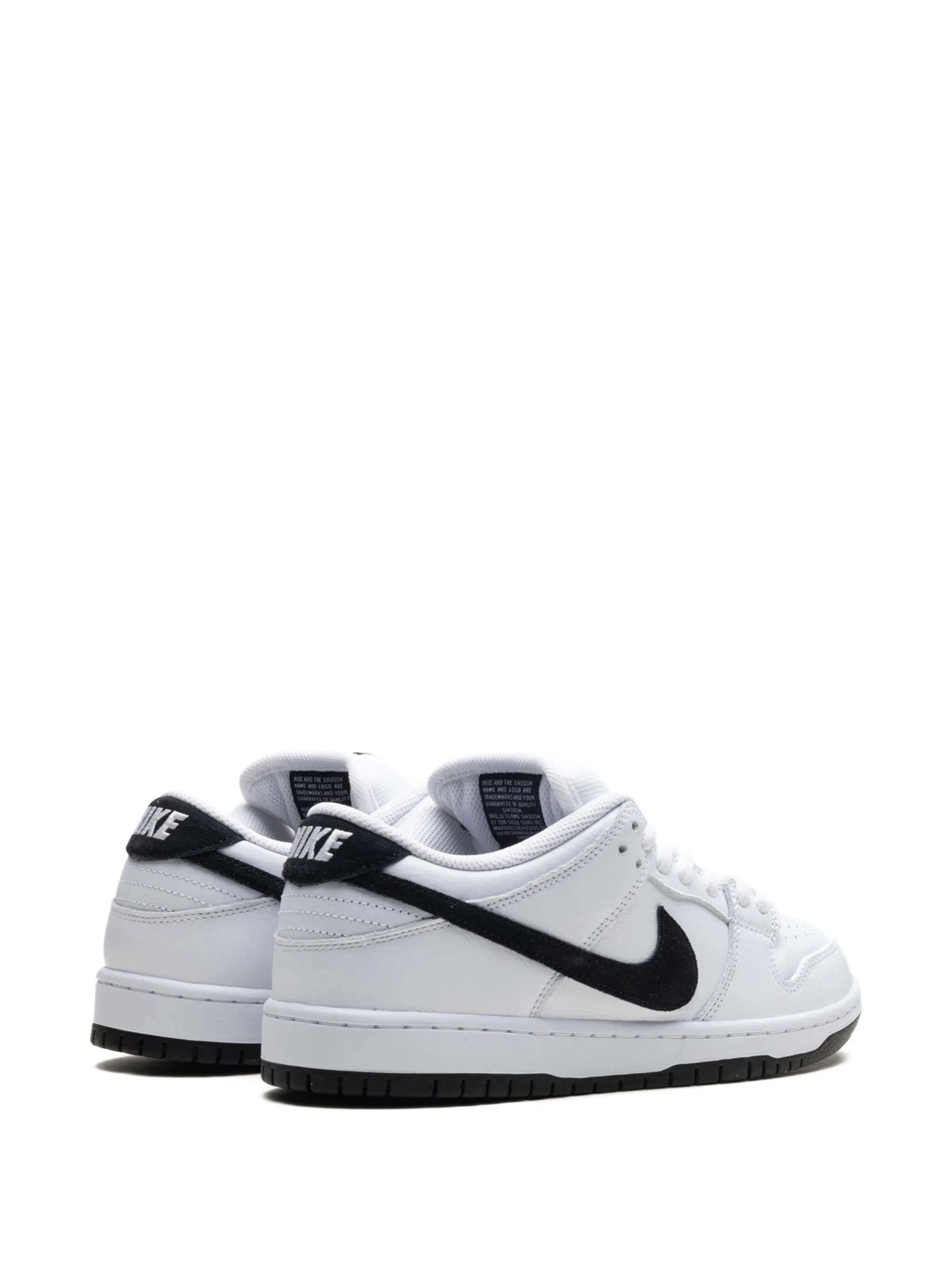 Кроссовки SB Dunk Low White/Black Nike, белый — фото 3